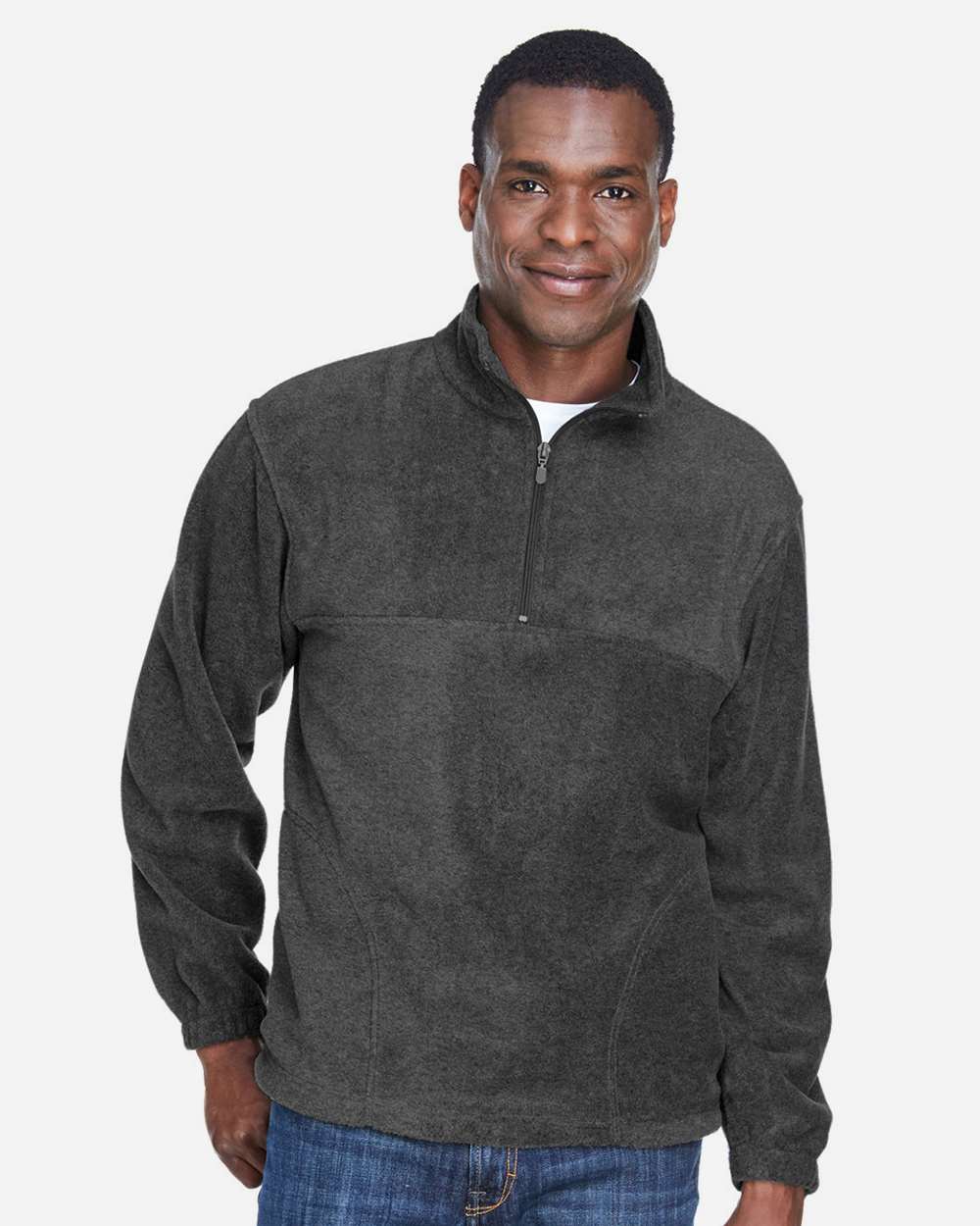 Harriton-M980-Men's Quarter-Zip Fleece Pullover - Image 9