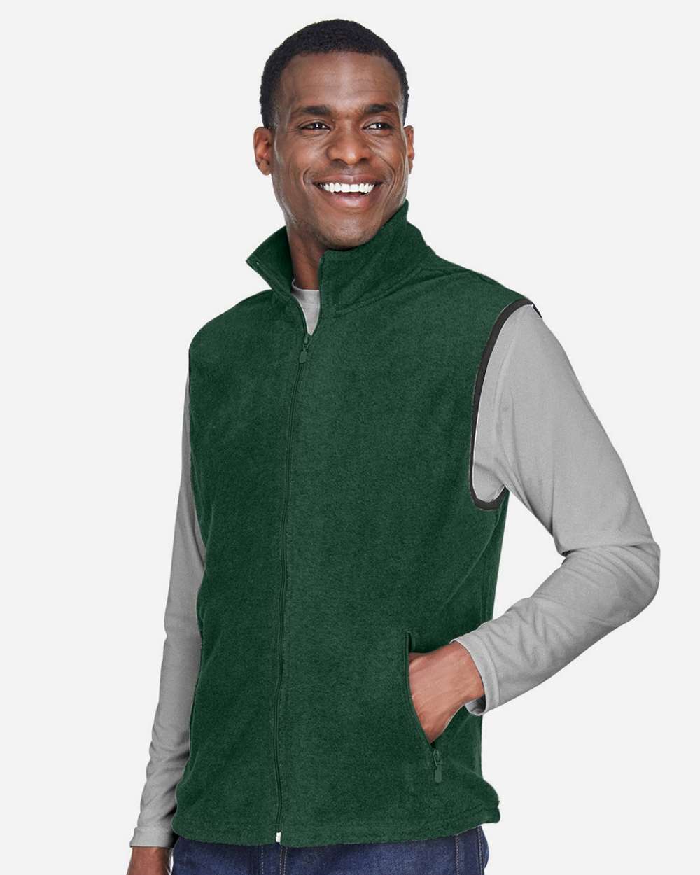 Harriton-M985-Unisex Fleece Full-Zip Vest - Image 15