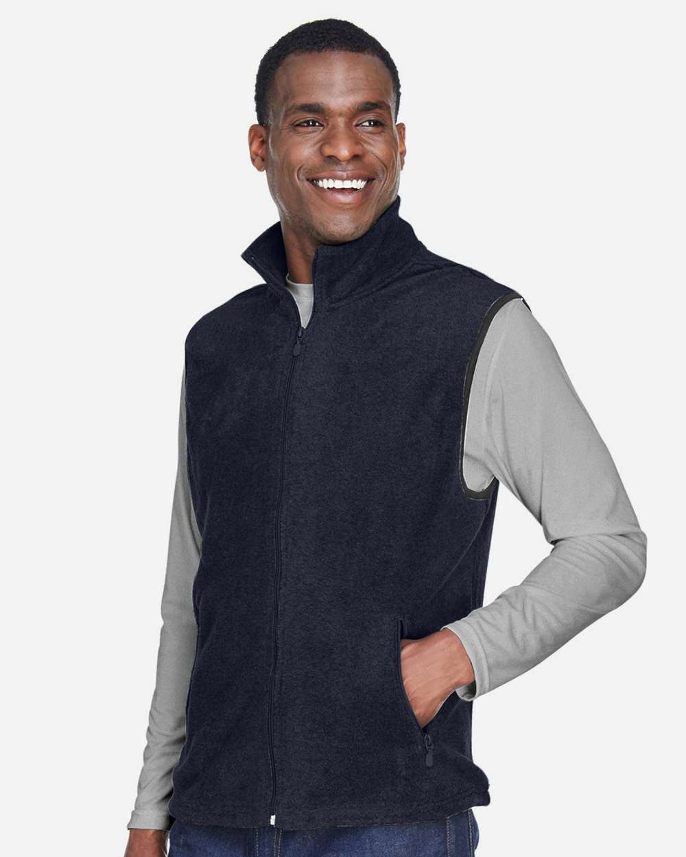 Harriton-M985-Unisex Fleece Full-Zip Vest - Image 20