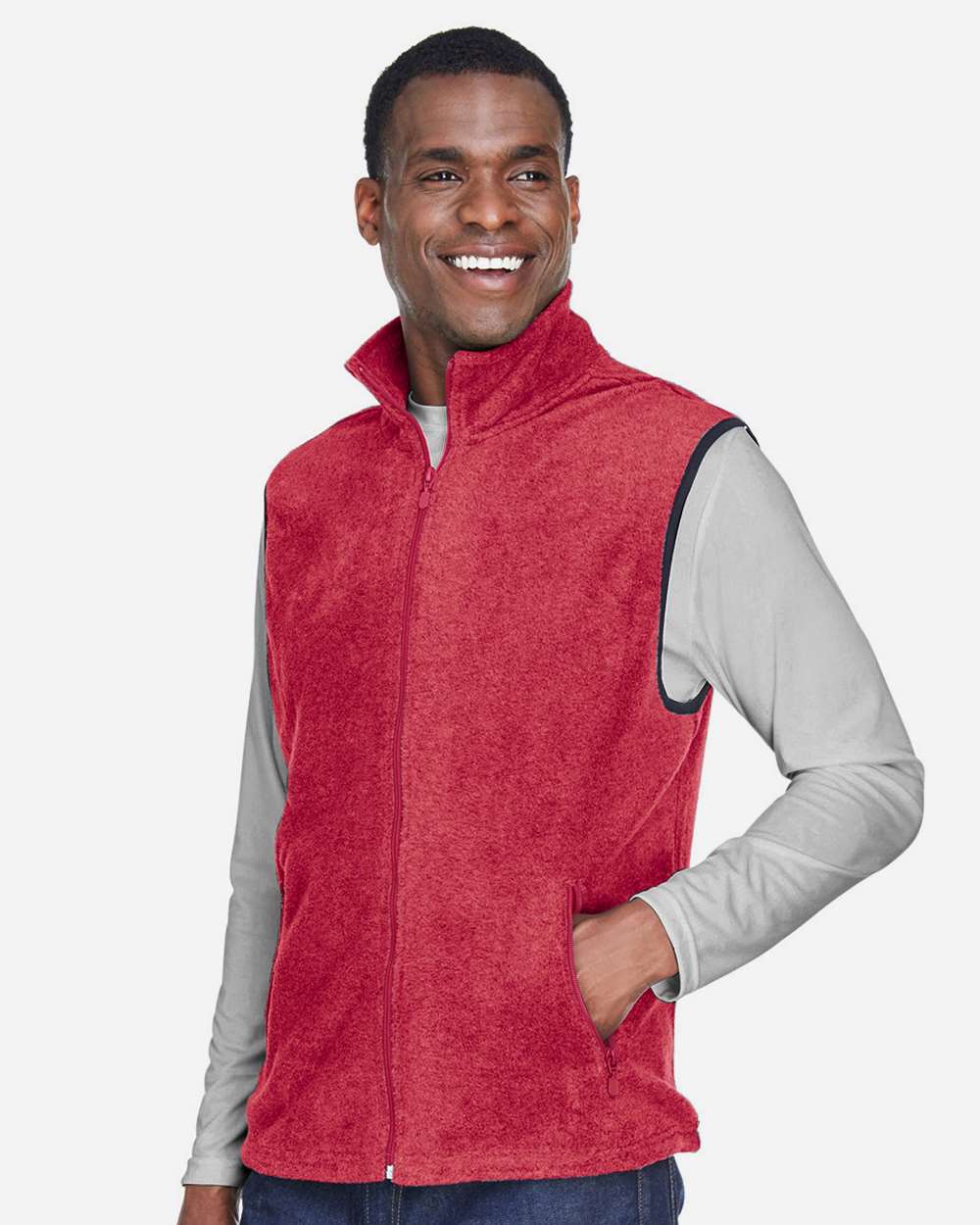 Harriton-M985-Unisex Fleece Full-Zip Vest - Image 25