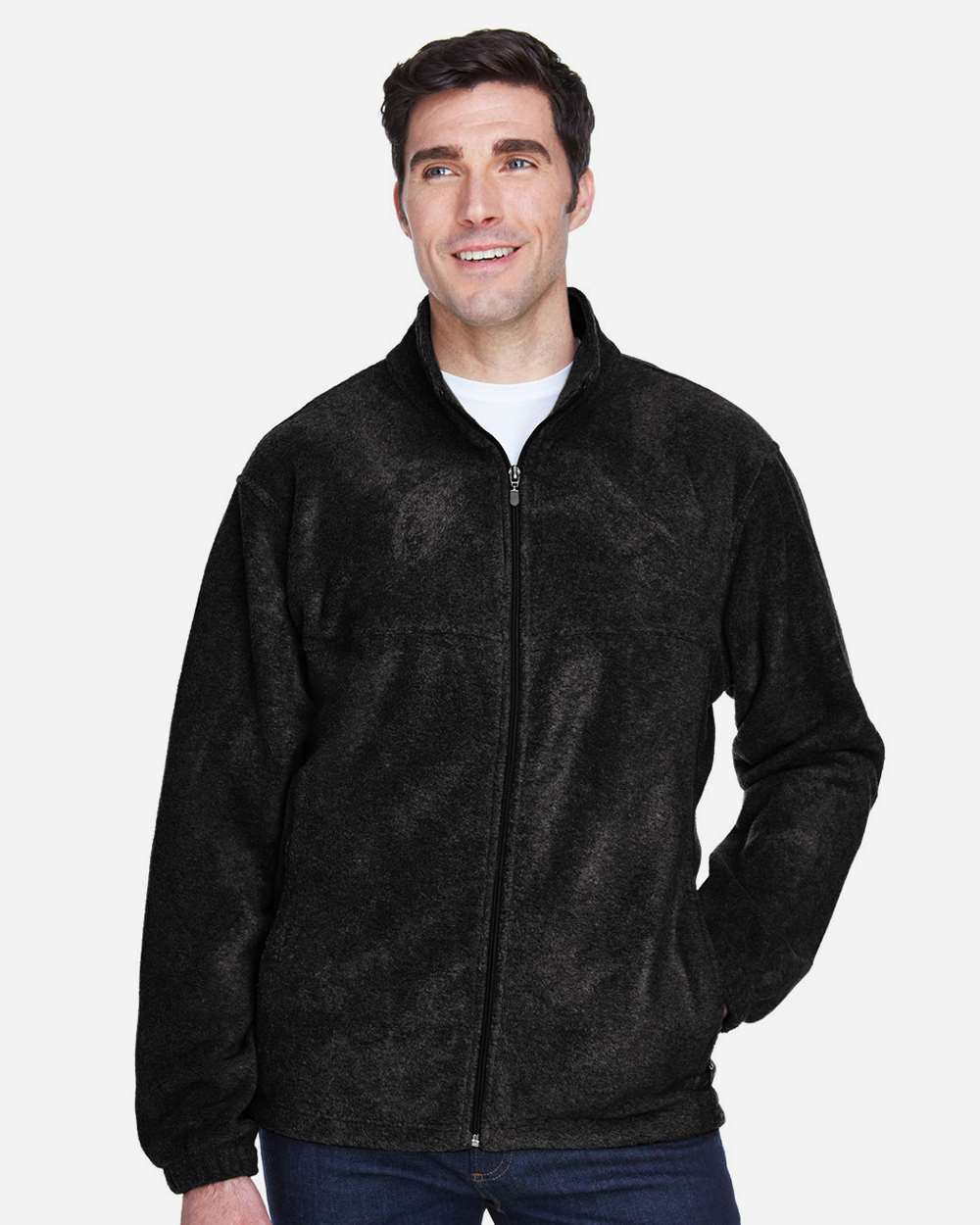 Harriton-M990T-Men's Tall Full-Zip Fleece - Image 3