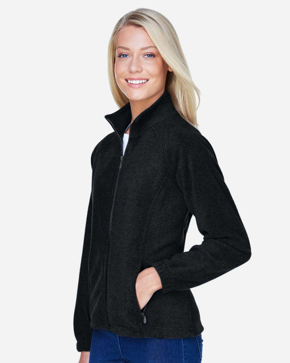 Harriton-M990W-Women's Full-Zip Fleece - Image 4