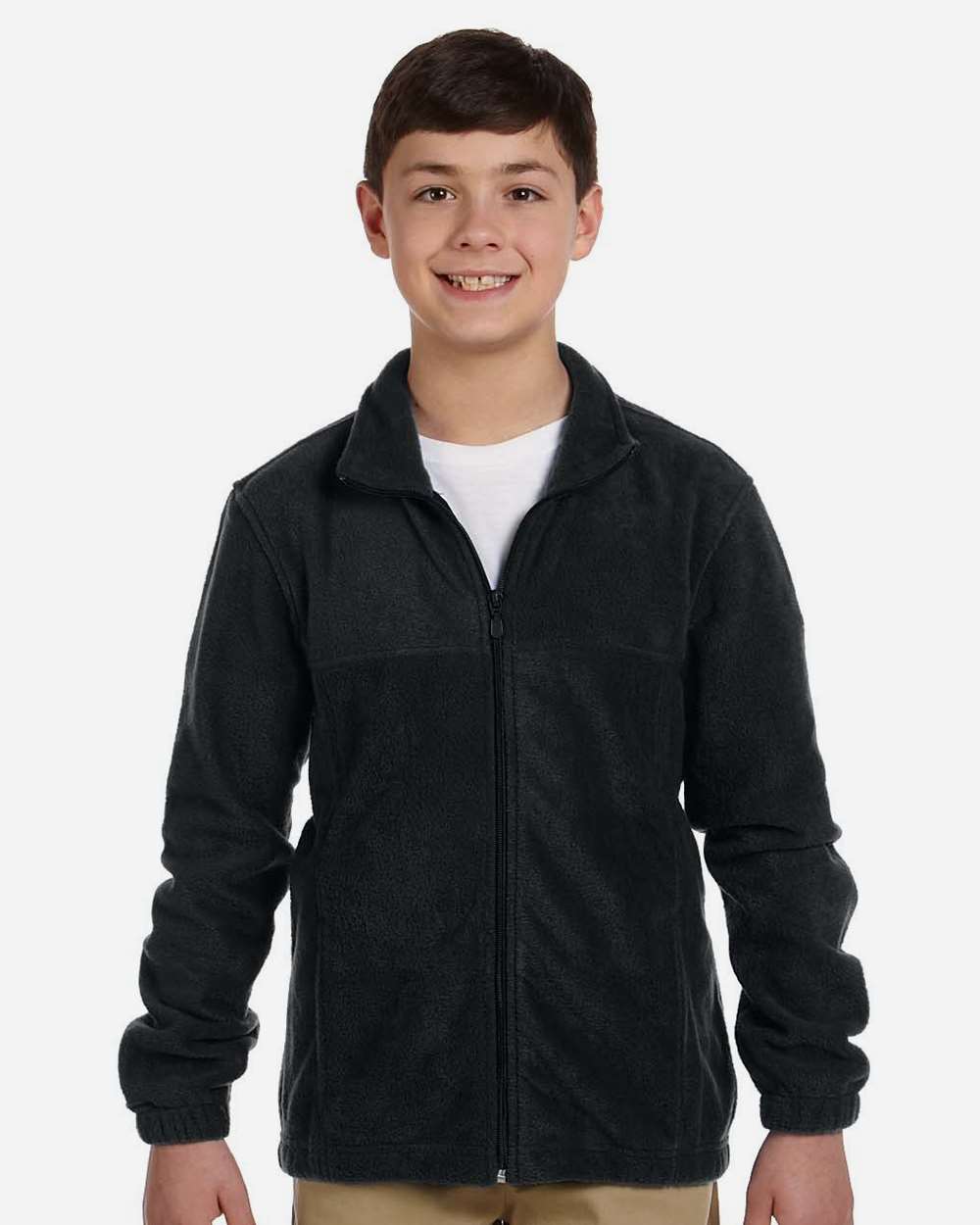 Harriton-M990Y-Youth Full-Zip Fleece - Image 3