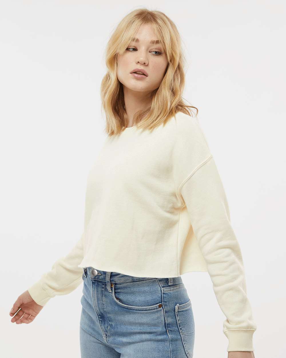 Independent Trading Co.-AFX24CRP-Women's Lightweight Crop Crewneck Sweatshirt - Image 24