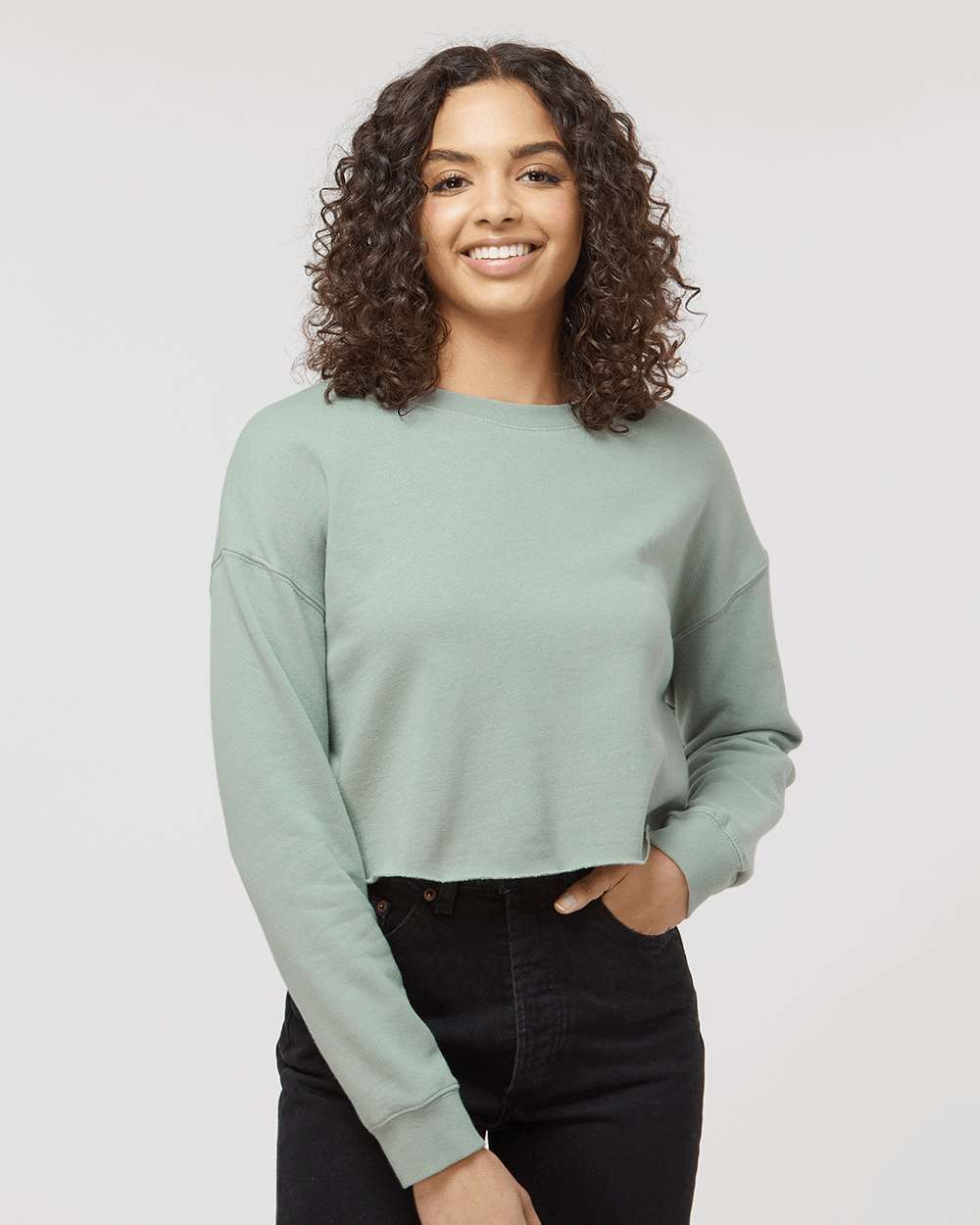 Independent Trading Co.-AFX24CRP-Women's Lightweight Crop Crewneck Sweatshirt - Image 35