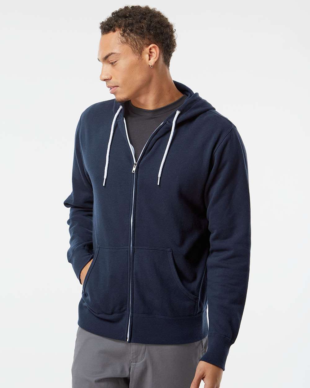 Independent Trading Co.-AFX90UNZ-Lightweight Full-Zip Hooded Sweatshirt - Image 29