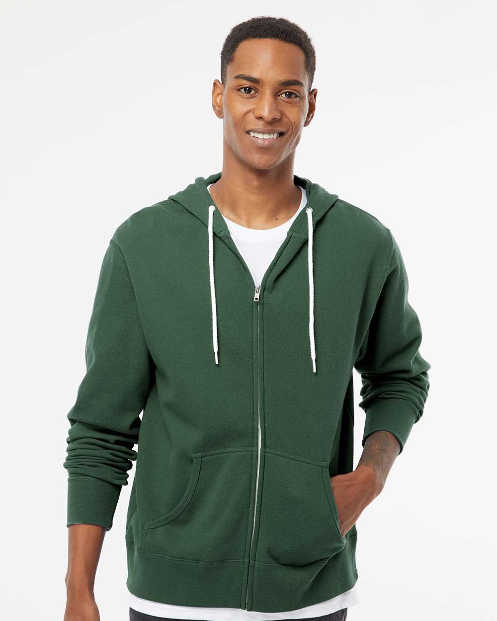 Independent Trading Co.-AFX90UNZ-Lightweight Full-Zip Hooded Sweatshirt - Image 4