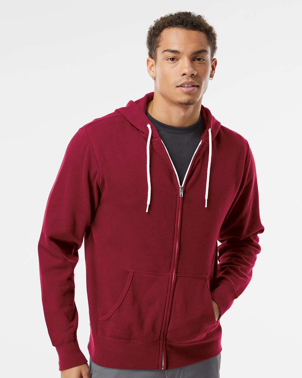 Independent Trading Co.-AFX90UNZ-Lightweight Full-Zip Hooded Sweatshirt - Image 41