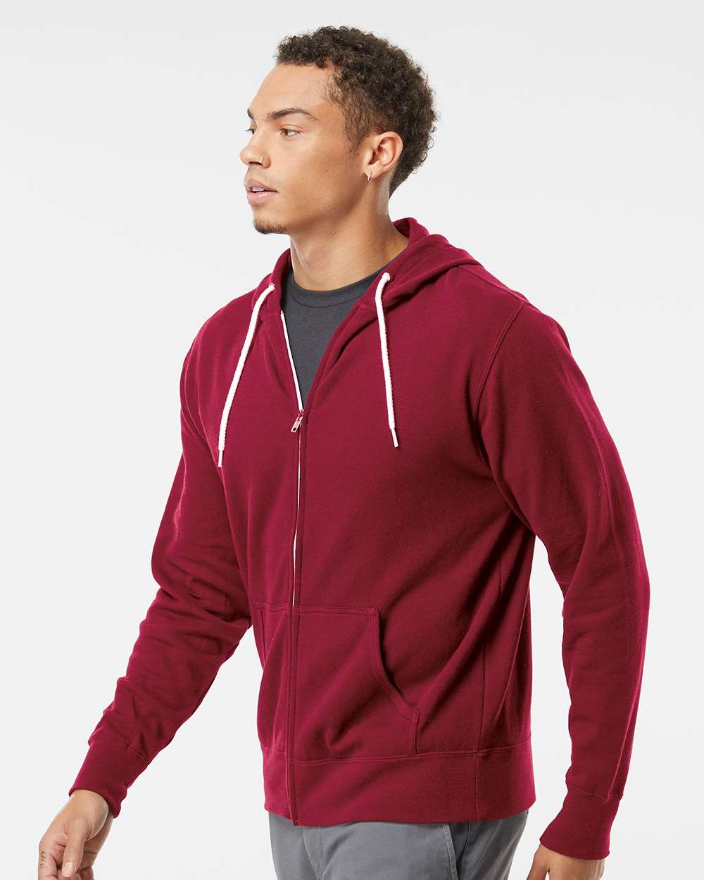 Independent Trading Co.-AFX90UNZ-Lightweight Full-Zip Hooded Sweatshirt - Image 42
