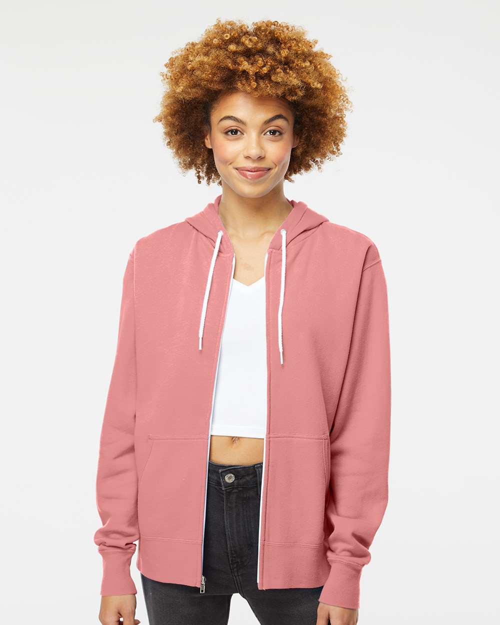 Independent Trading Co.-AFX90UNZ-Lightweight Full-Zip Hooded Sweatshirt - Image 47