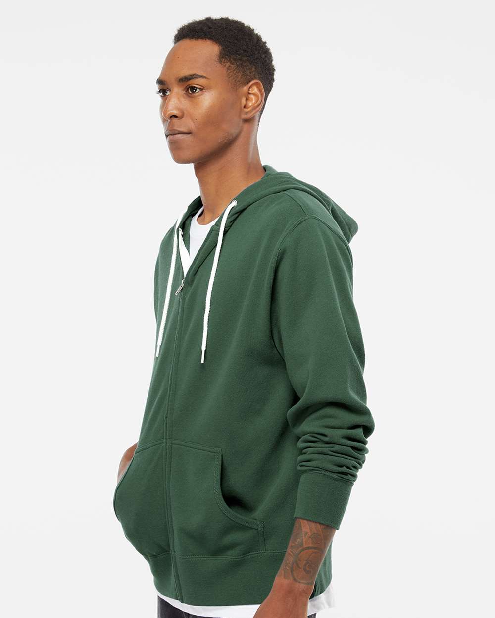 Independent Trading Co.-AFX90UNZ-Lightweight Full-Zip Hooded Sweatshirt - Image 5