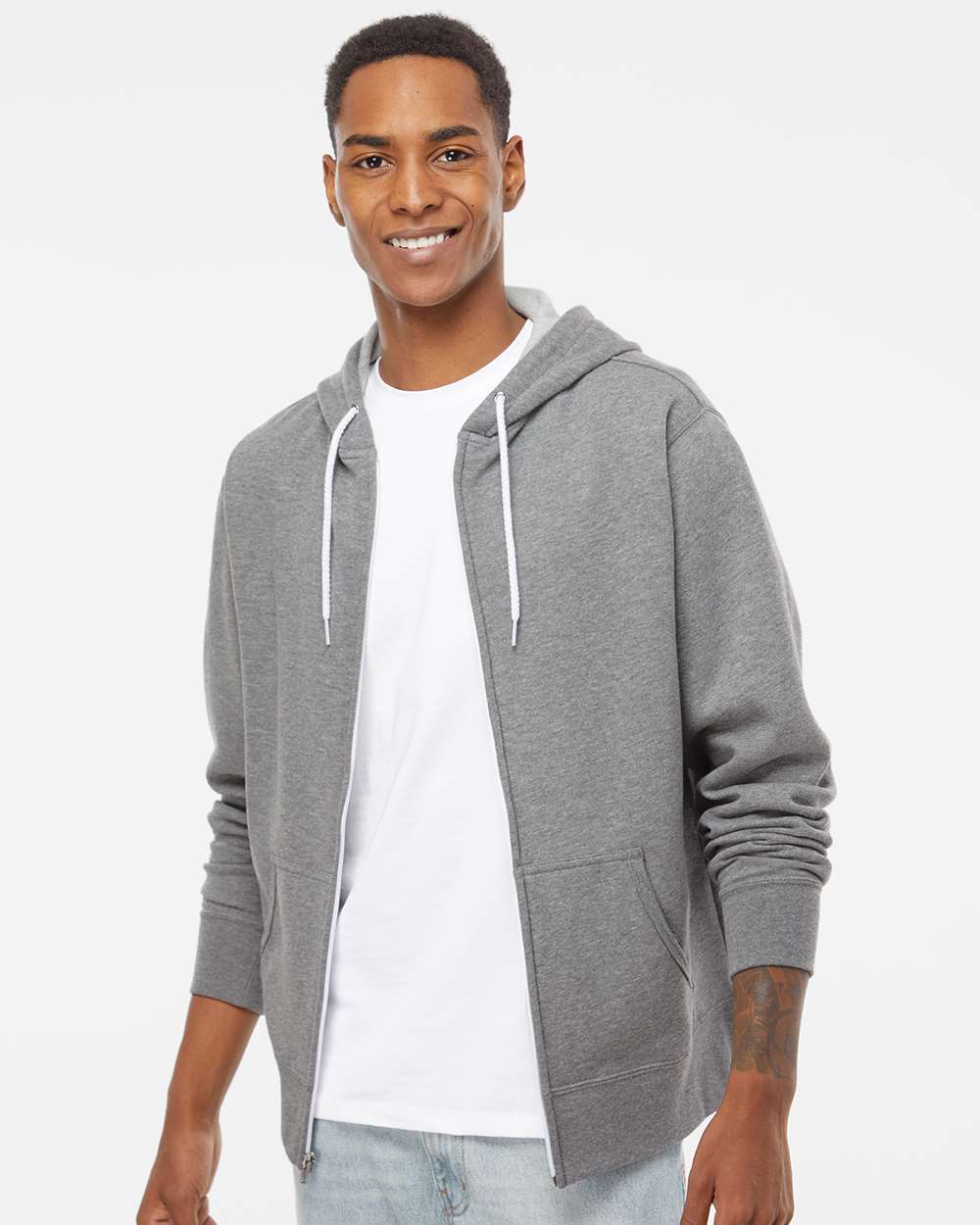 Independent Trading Co.-AFX90UNZ-Lightweight Full-Zip Hooded Sweatshirt - Image 59