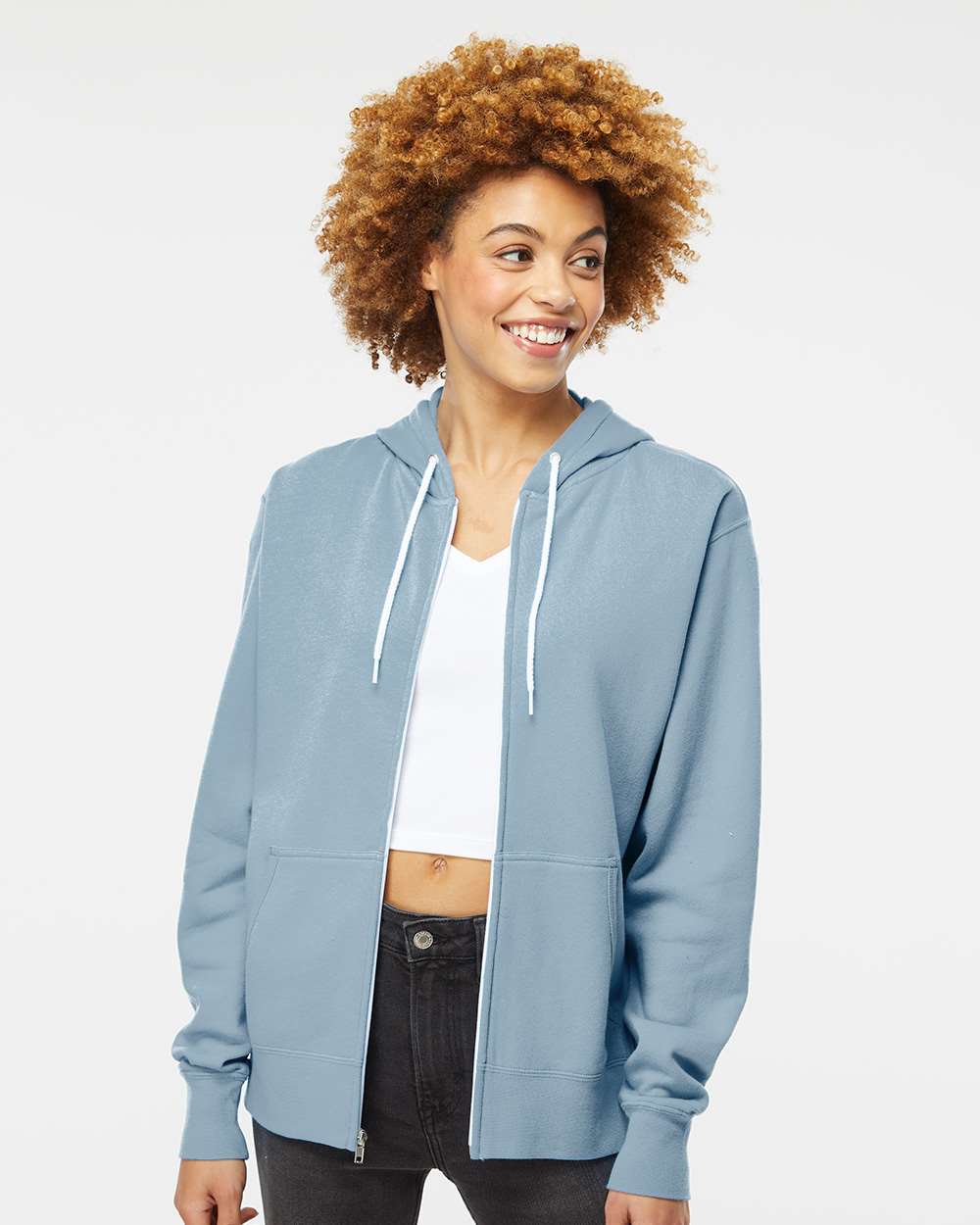 Independent Trading Co.-AFX90UNZ-Lightweight Full-Zip Hooded Sweatshirt - Image 65
