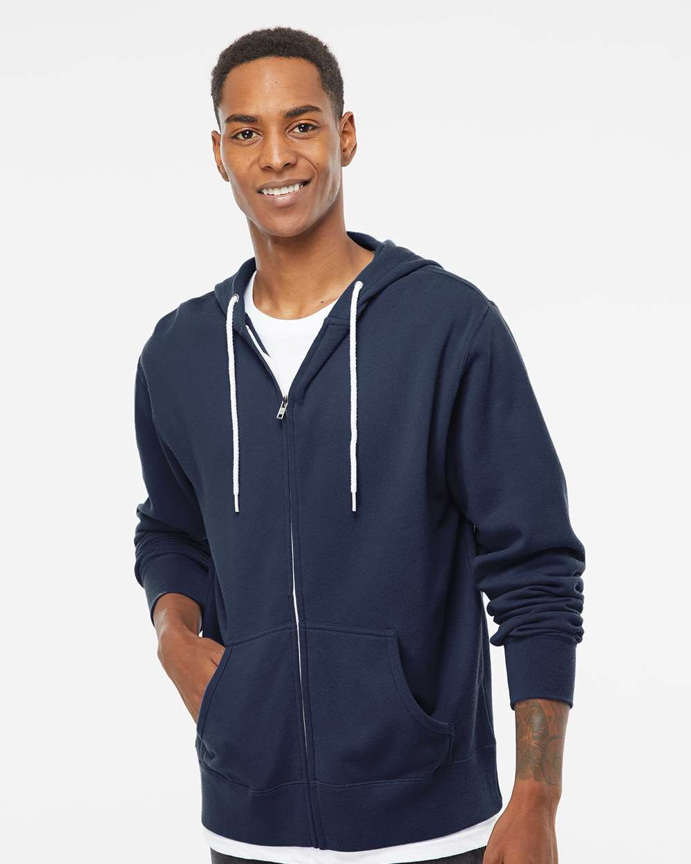 Independent Trading Co.-AFX90UNZ-Lightweight Full-Zip Hooded Sweatshirt - Image 77