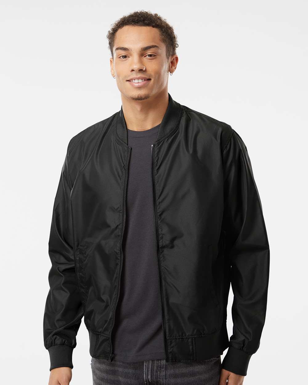Independent Trading Co.-EXP52BMR-Lightweight Bomber Jacket - Image 11