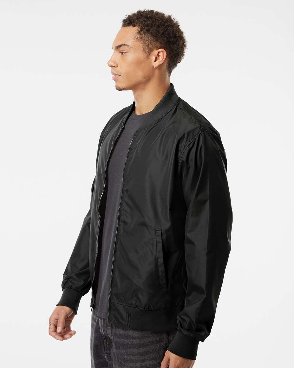 Independent Trading Co.-EXP52BMR-Lightweight Bomber Jacket - Image 12