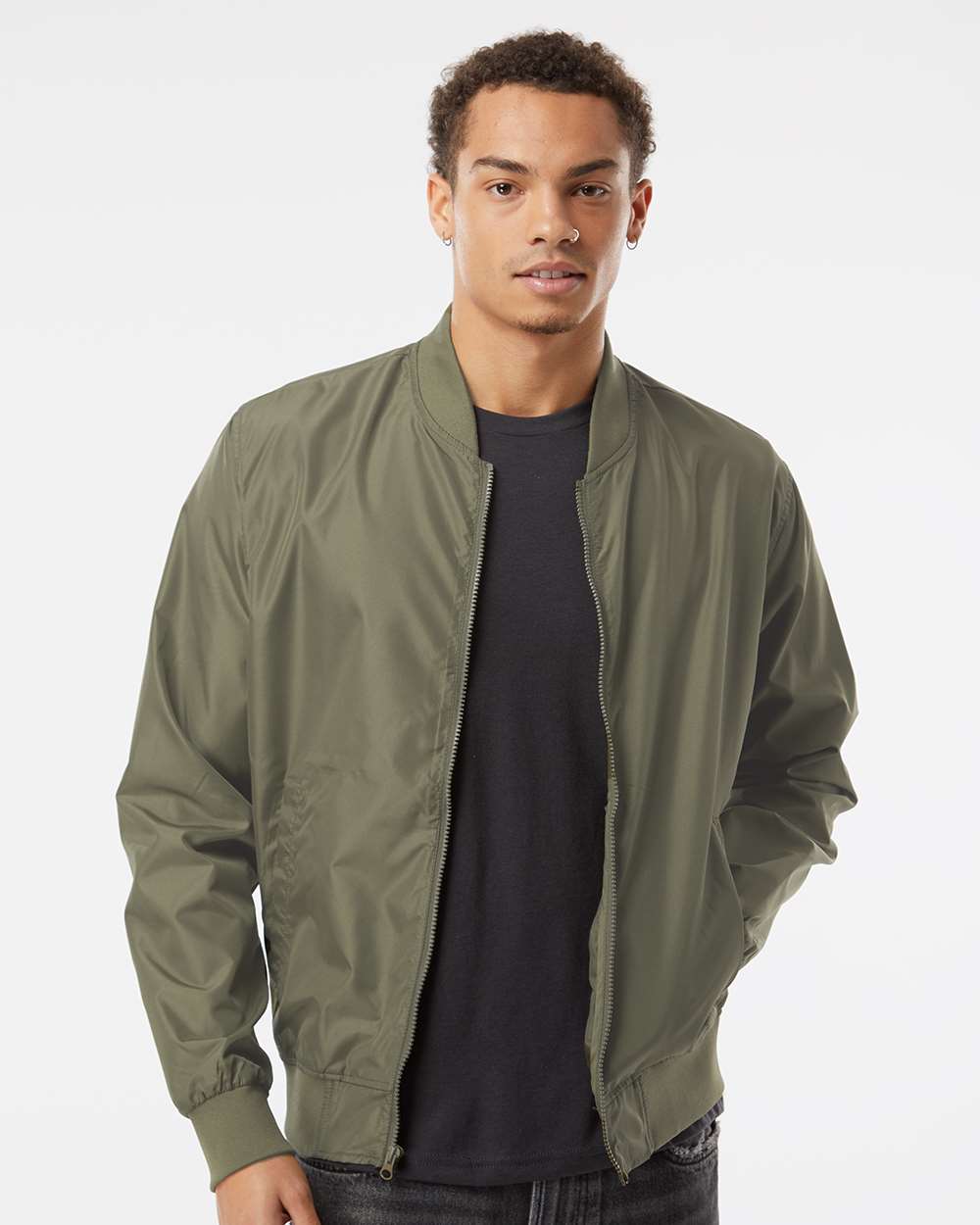 Independent Trading Co.-EXP52BMR-Lightweight Bomber Jacket - Image 4