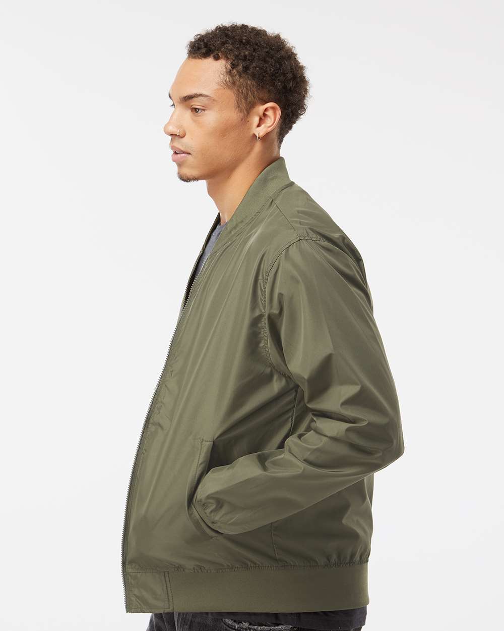 Independent Trading Co.-EXP52BMR-Lightweight Bomber Jacket - Image 5