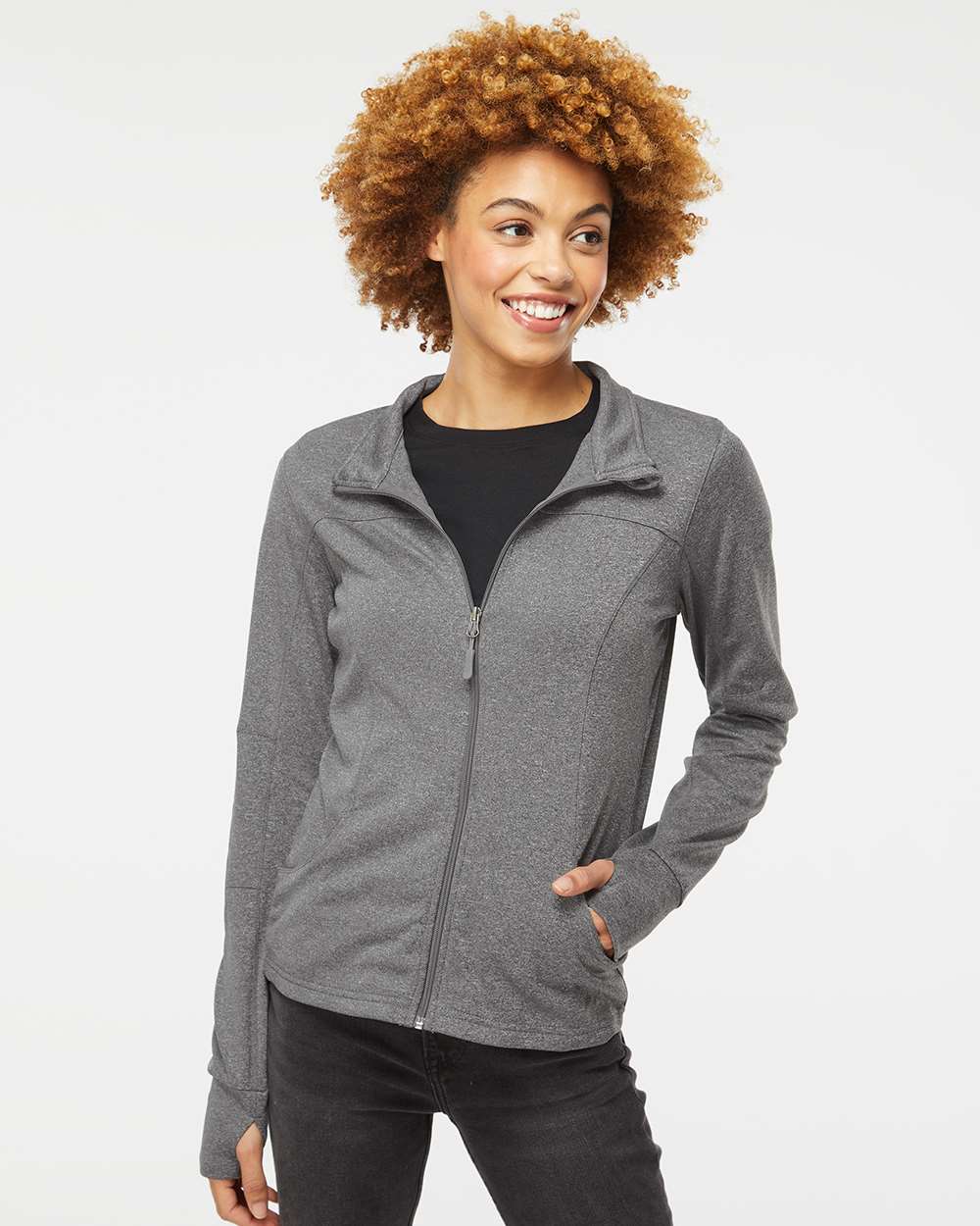 Independent Trading Co.-EXP60PAZ-Women's Poly-Tech Full-Zip Track Jacket - Image 11