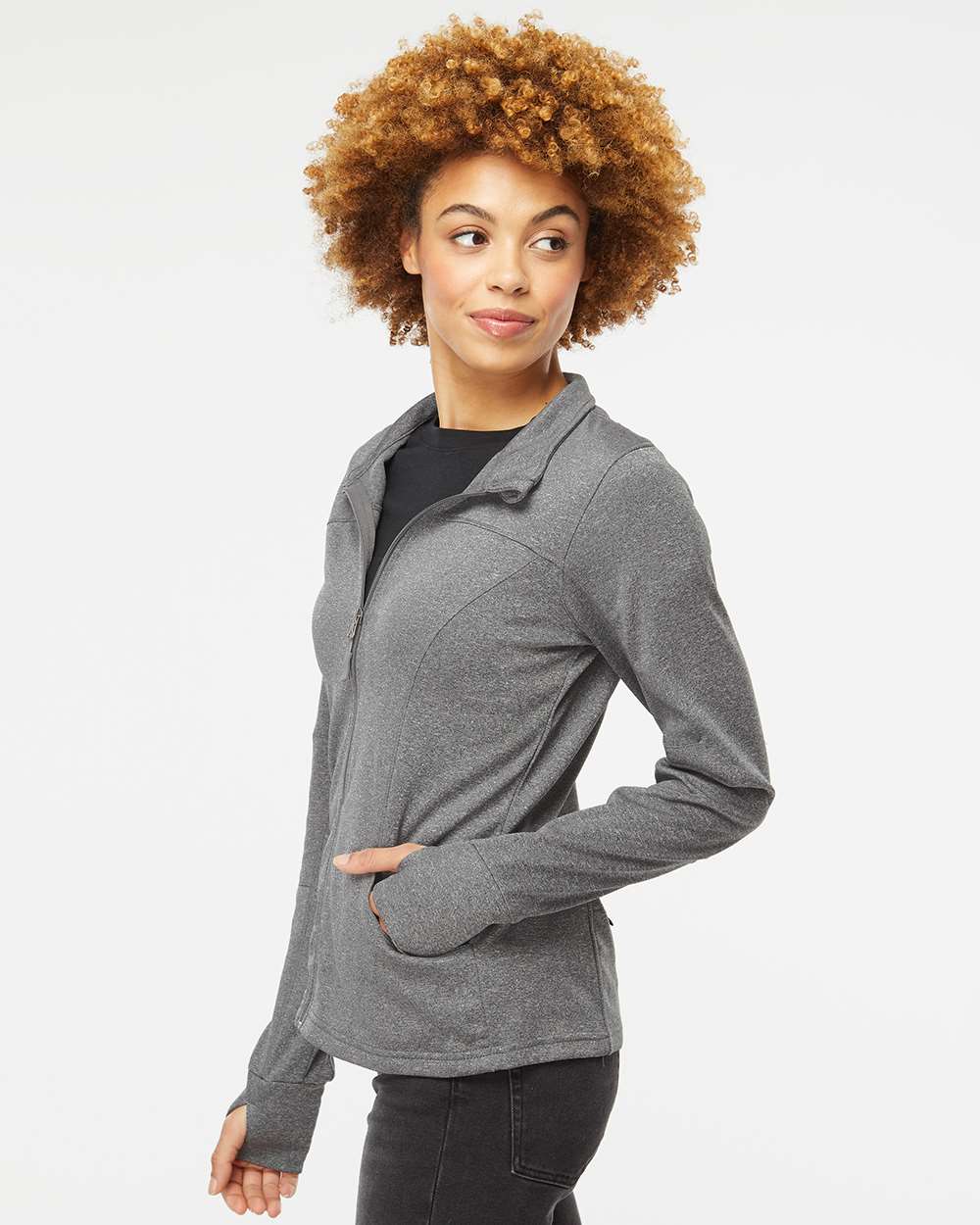 Independent Trading Co.-EXP60PAZ-Women's Poly-Tech Full-Zip Track Jacket - Image 12