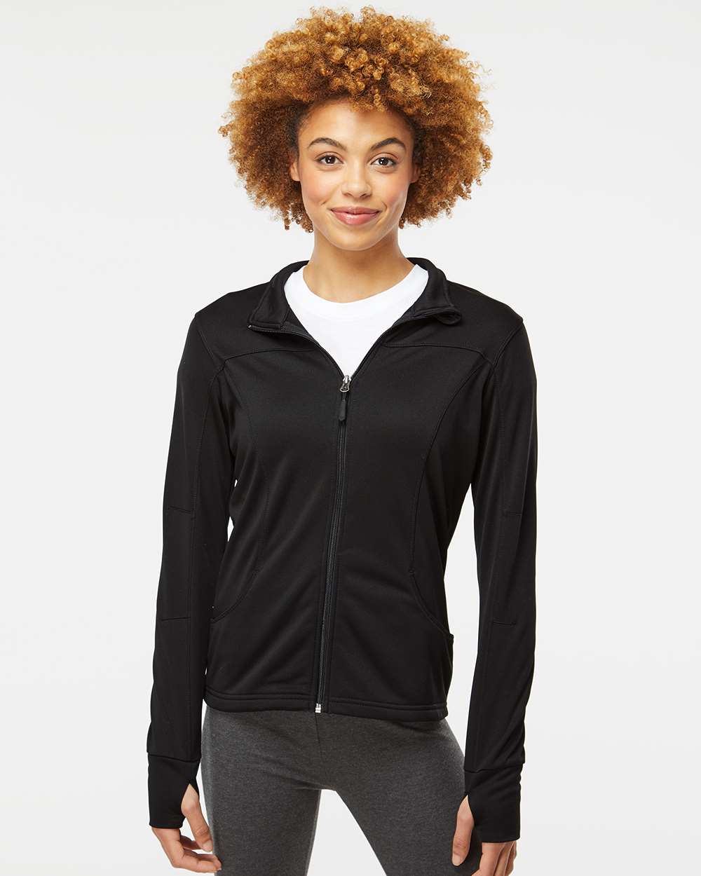 Independent Trading Co.-EXP60PAZ-Women's Poly-Tech Full-Zip Track Jacket - Image 5