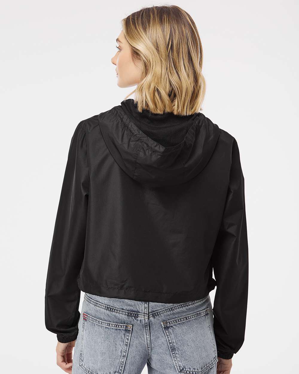 Independent Trading Co.-EXP64CRP-Women's Lightweight Quarter-Zip Pullover Crop Windbreaker - Image 6