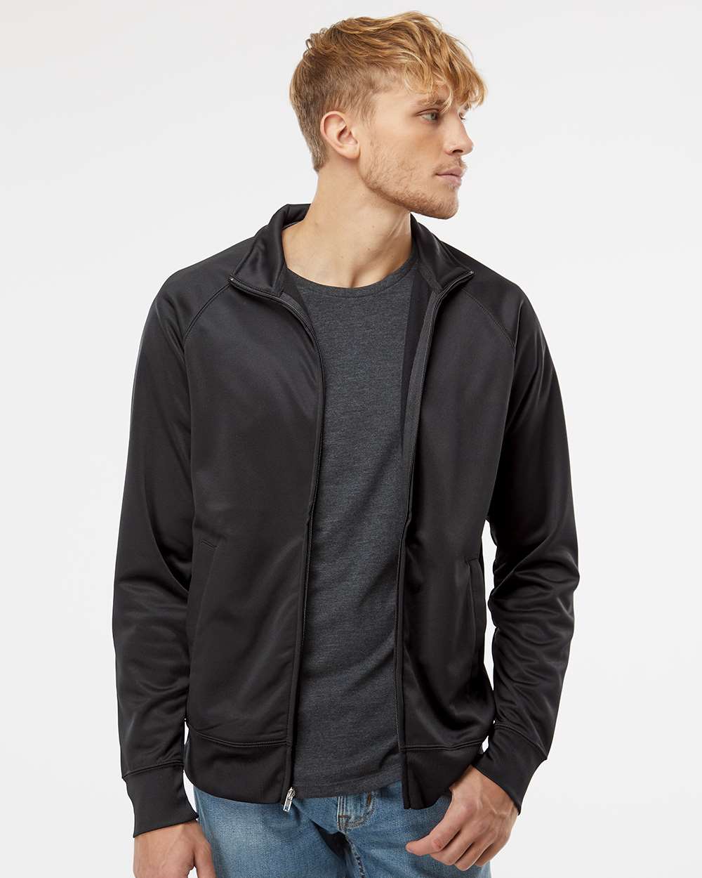 Independent Trading Co.-EXP70PTZ-Lightweight Poly-Tech Full-Zip Track Jacket - Image 11