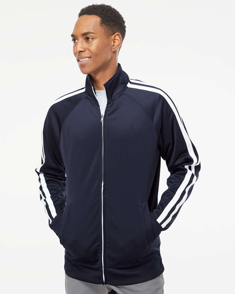Independent Trading Co.-EXP70PTZ-Lightweight Poly-Tech Full-Zip Track Jacket - Image 17