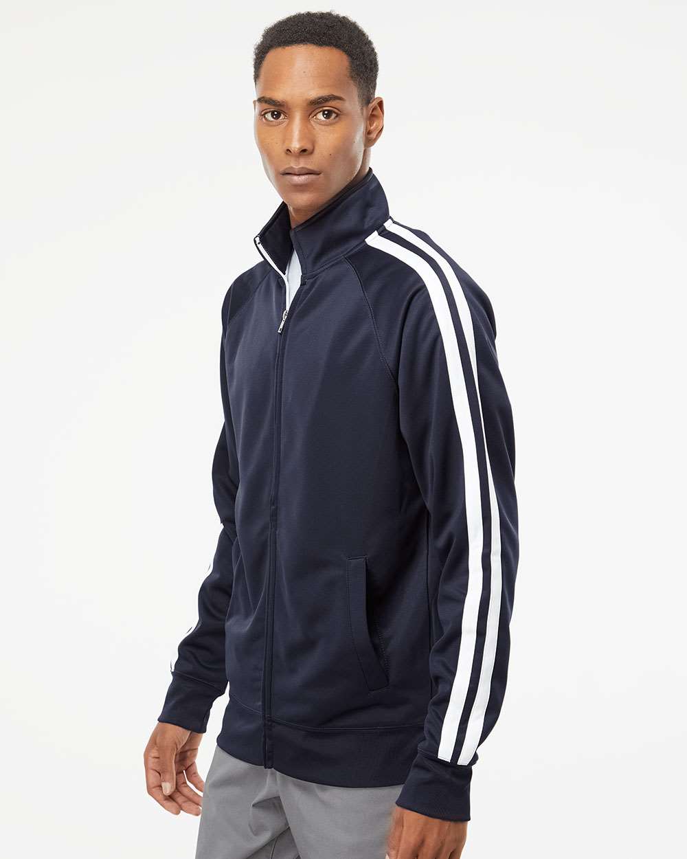 Independent Trading Co.-EXP70PTZ-Lightweight Poly-Tech Full-Zip Track Jacket - Image 18