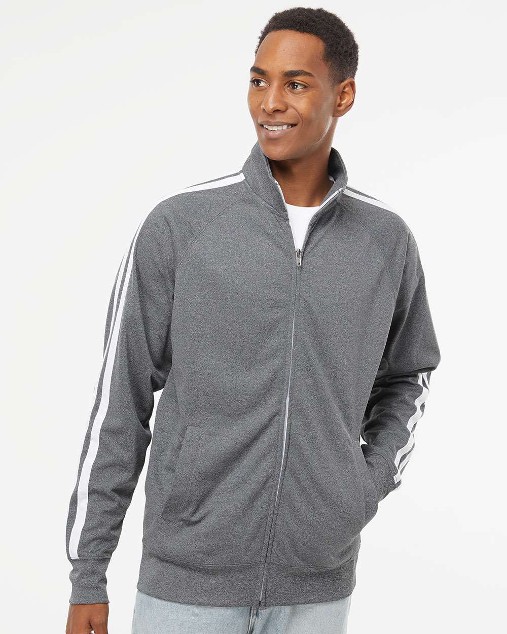 Independent Trading Co.-EXP70PTZ-Lightweight Poly-Tech Full-Zip Track Jacket - Image 23