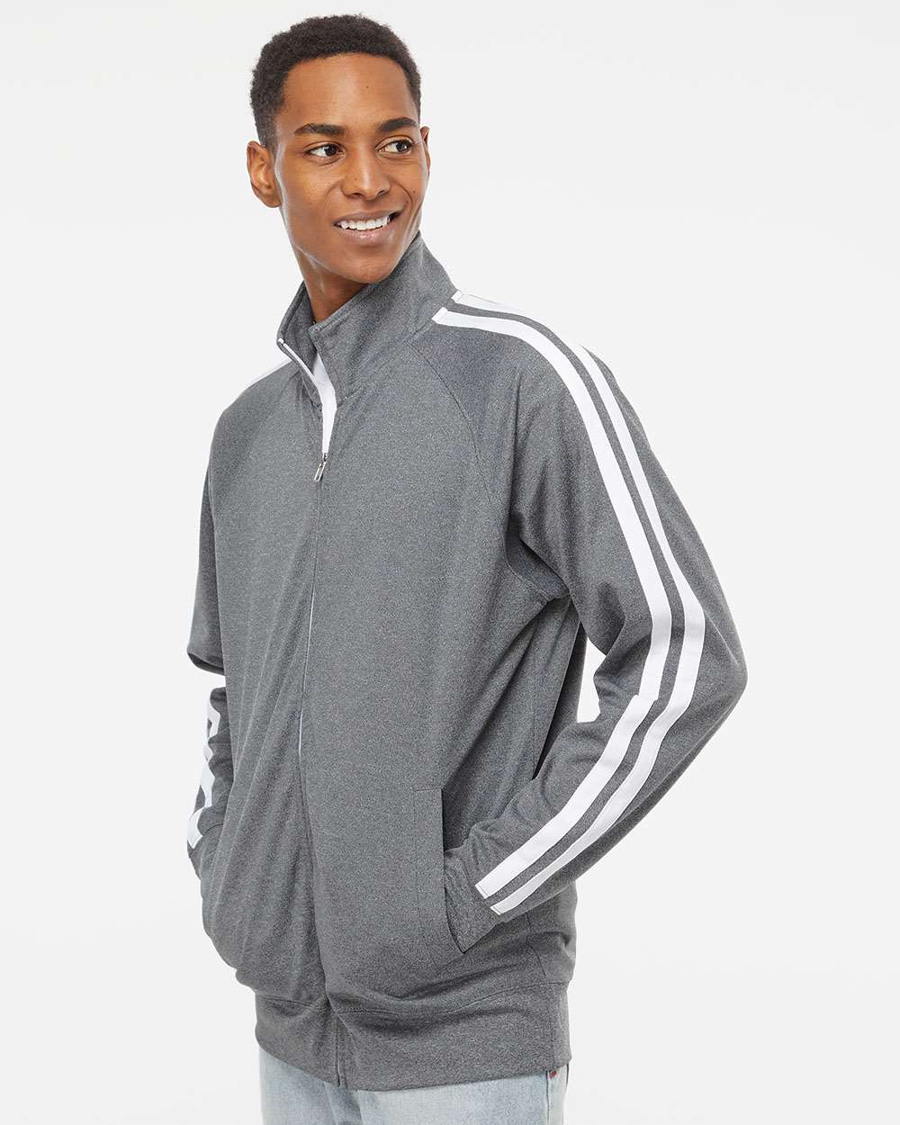 Independent Trading Co.-EXP70PTZ-Lightweight Poly-Tech Full-Zip Track Jacket - Image 24