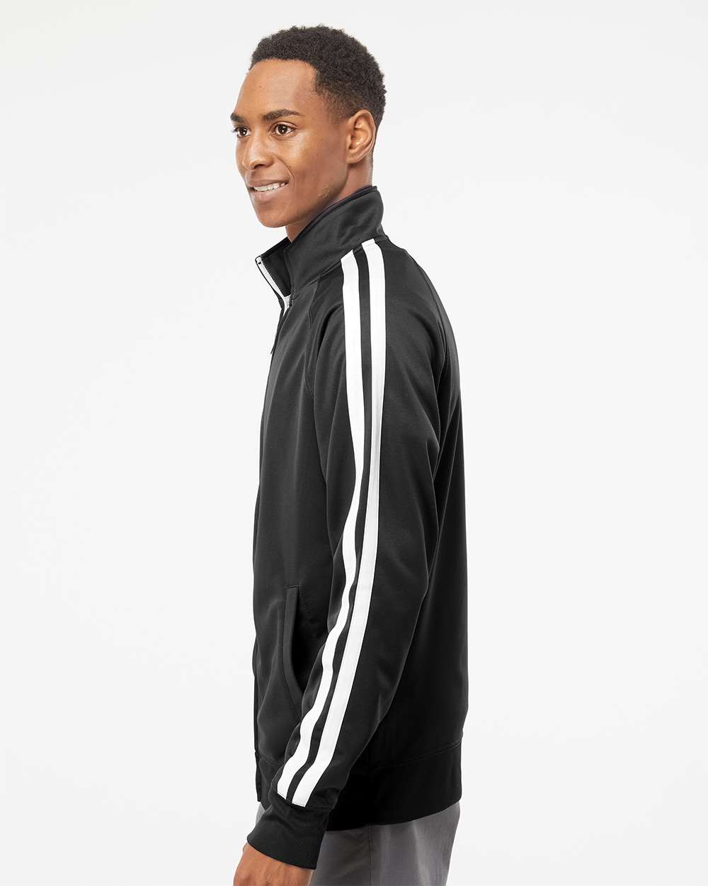 Independent Trading Co.-EXP70PTZ-Lightweight Poly-Tech Full-Zip Track Jacket - Image 5