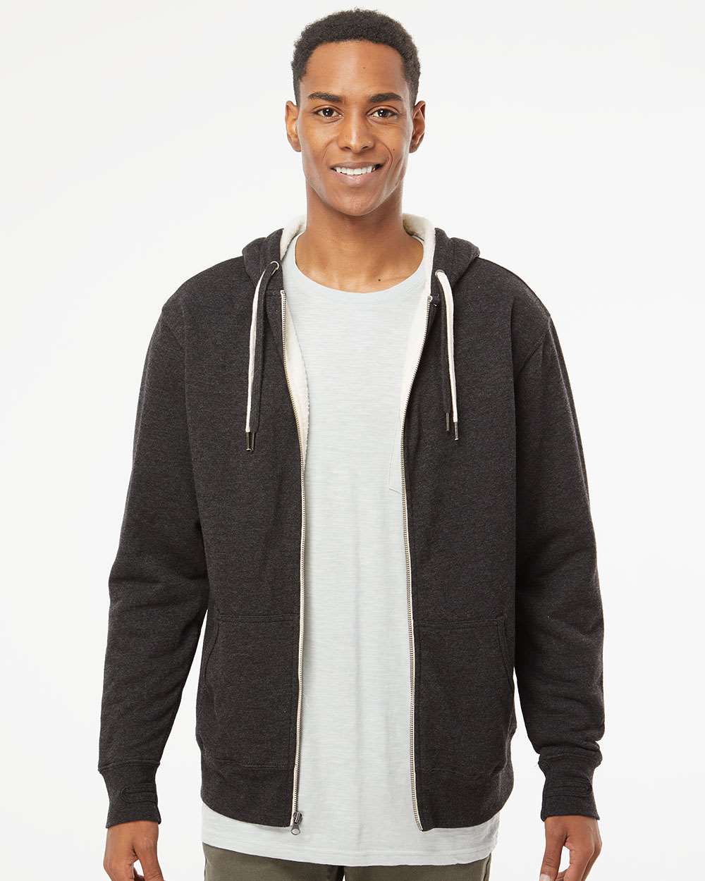 Independent Trading Co.-EXP90SHZ-Sherpa-Lined Hooded Sweatshirt - Image 11