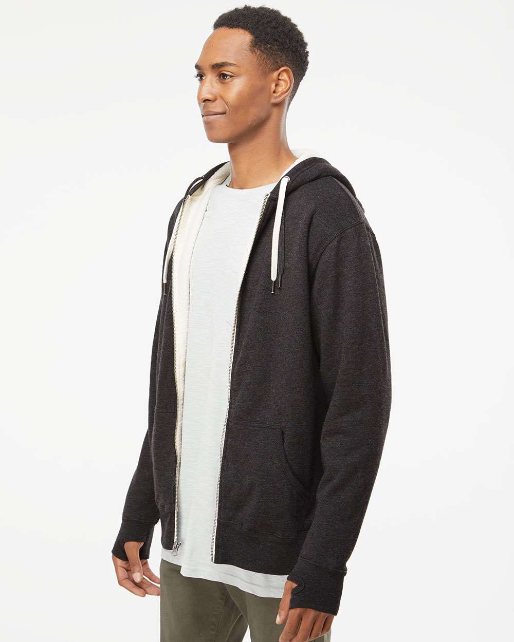 Independent Trading Co.-EXP90SHZ-Sherpa-Lined Hooded Sweatshirt - Image 12