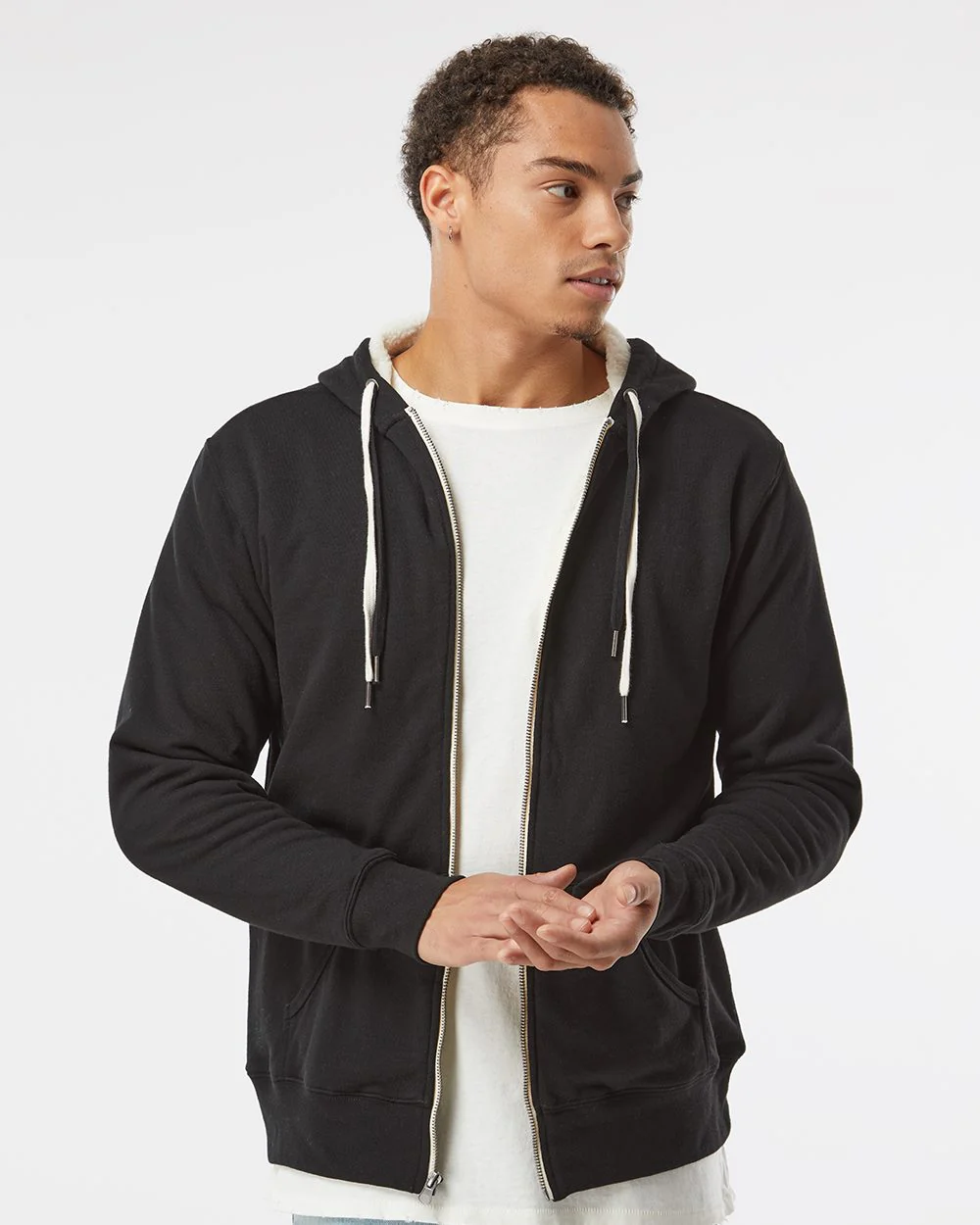 Independent Trading Co.-EXP90SHZ-Sherpa-Lined Hooded Sweatshirt - Image 7
