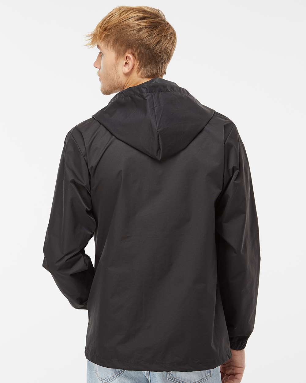 Independent Trading Co.-EXP95NB-Water-Resistant Hooded Windbreaker - Image 13
