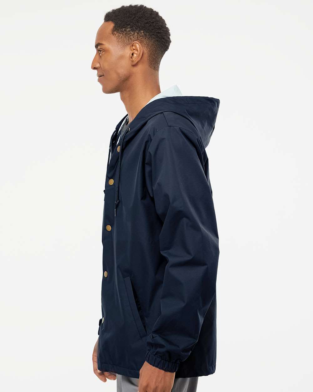 Independent Trading Co.-EXP95NB-Water-Resistant Hooded Windbreaker - Image 18