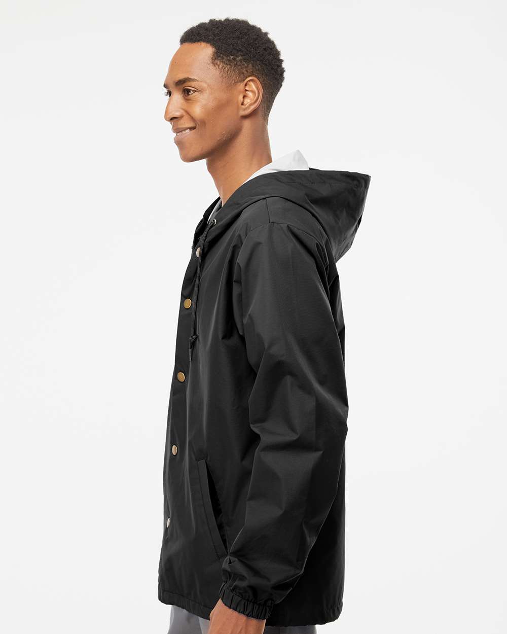 Independent Trading Co.-EXP95NB-Water-Resistant Hooded Windbreaker - Image 5