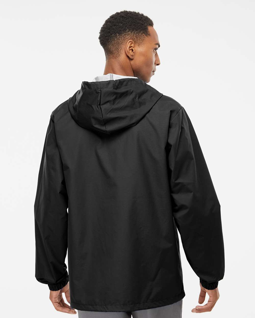 Independent Trading Co.-EXP95NB-Water-Resistant Hooded Windbreaker - Image 6