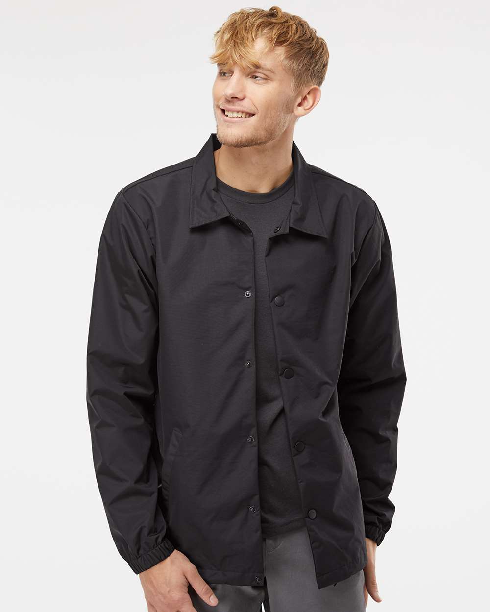 Independent Trading Co.-EXP99CNB-Water-Resistant Windbreaker Coach’s Jacket - Image 11