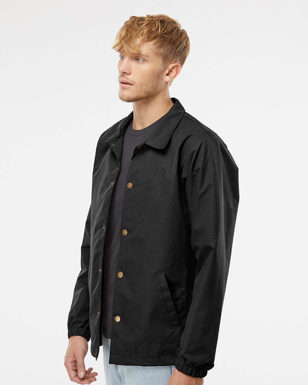 Independent Trading Co.-EXP99CNB-Water-Resistant Windbreaker Coach’s Jacket - Image 5