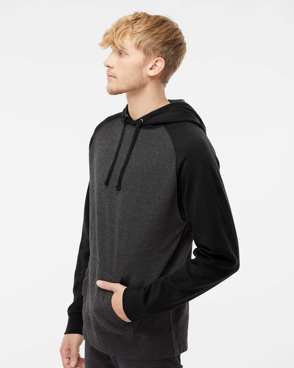 Independent Trading Co.-IND40RP-Raglan Hooded Sweatshirt - Image 12