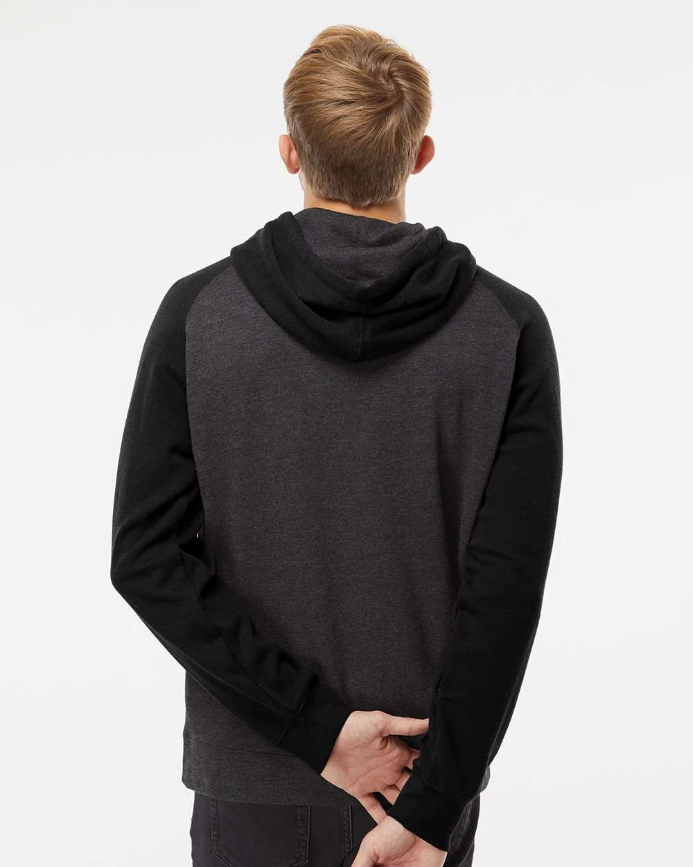 Independent Trading Co.-IND40RP-Raglan Hooded Sweatshirt - Image 13