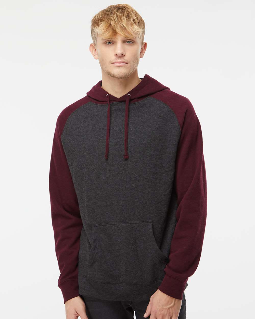 Independent Trading Co.-IND40RP-Raglan Hooded Sweatshirt - Image 17