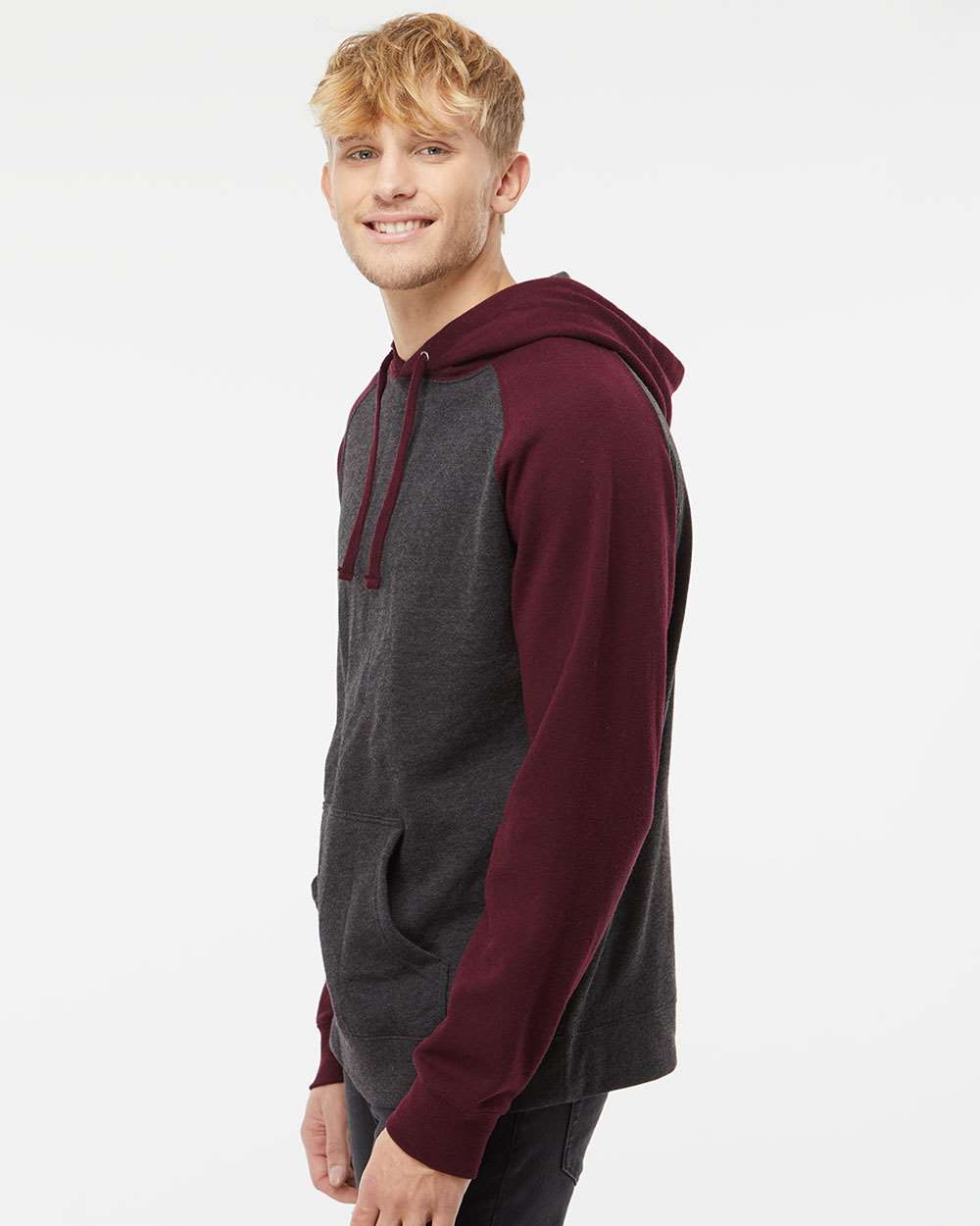 Independent Trading Co.-IND40RP-Raglan Hooded Sweatshirt - Image 18