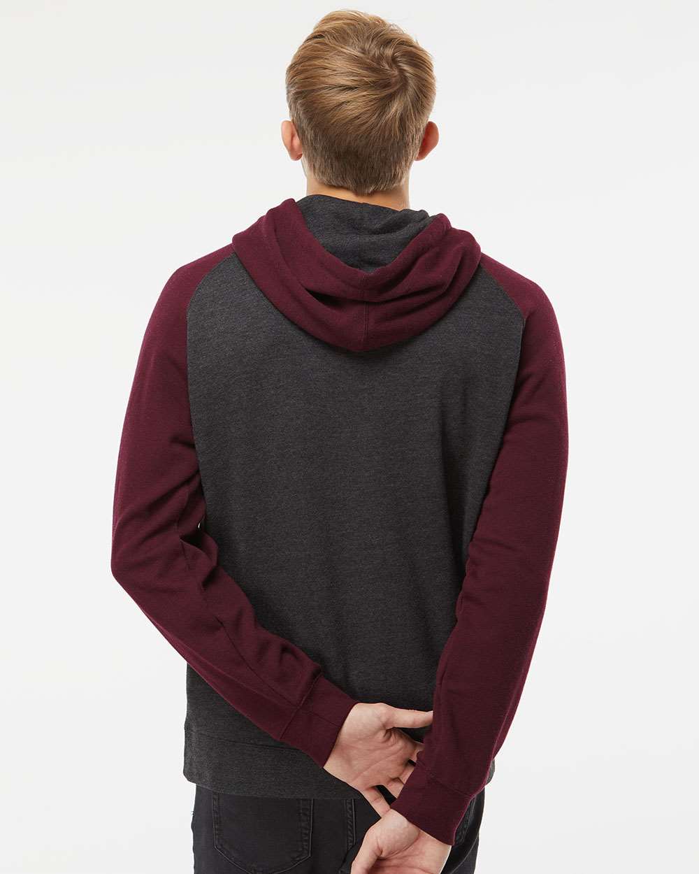 Independent Trading Co.-IND40RP-Raglan Hooded Sweatshirt - Image 19