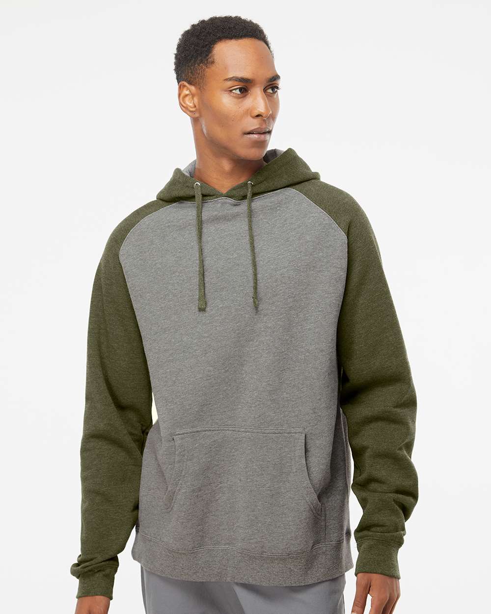Independent Trading Co.-IND40RP-Raglan Hooded Sweatshirt - Image 23