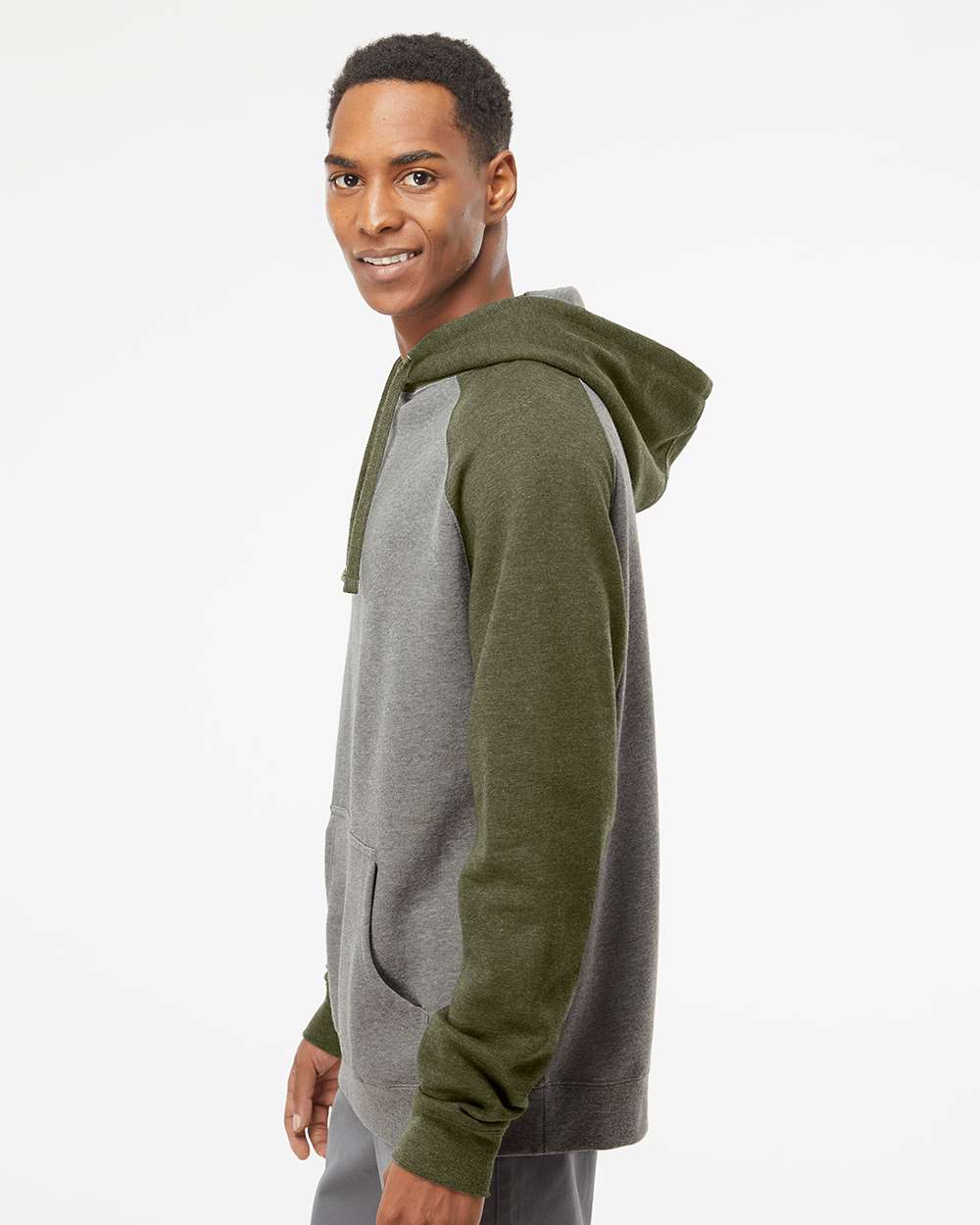 Independent Trading Co.-IND40RP-Raglan Hooded Sweatshirt - Image 24