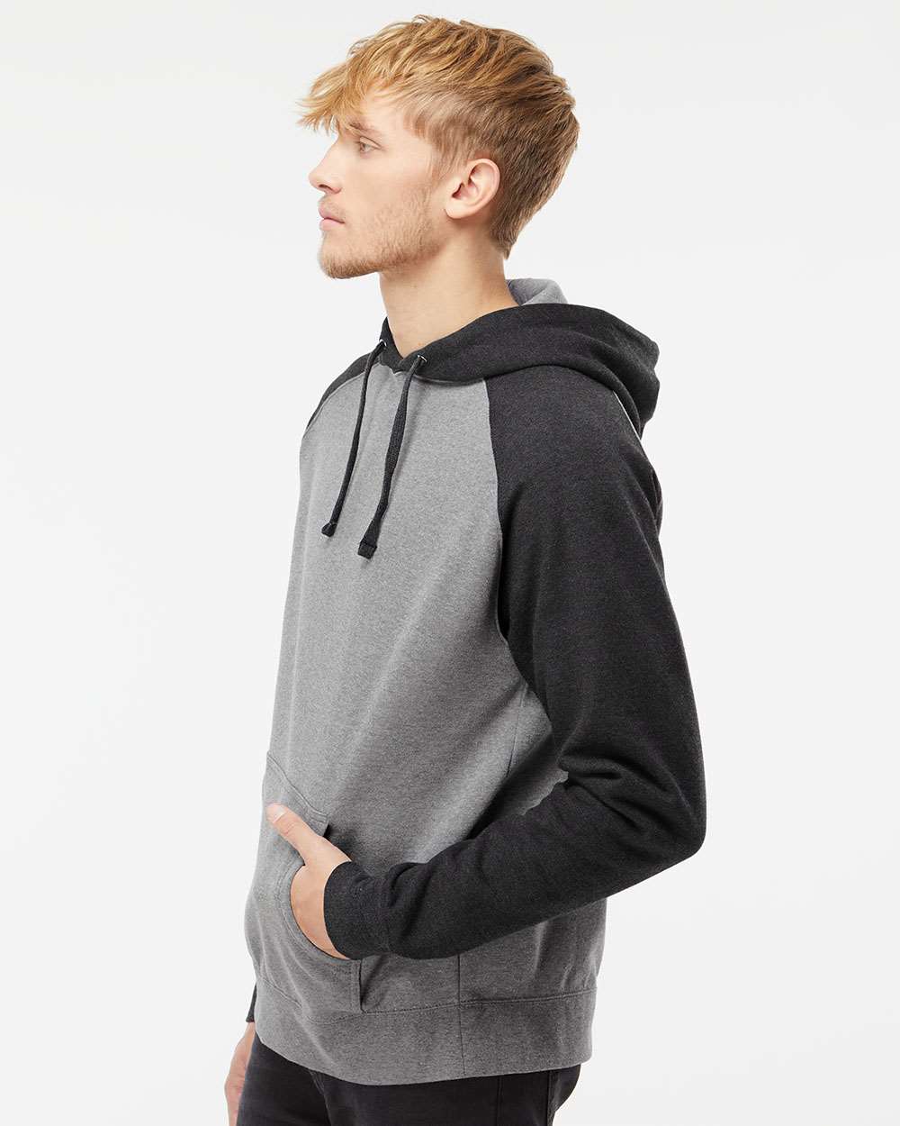 Independent Trading Co.-IND40RP-Raglan Hooded Sweatshirt - Image 36