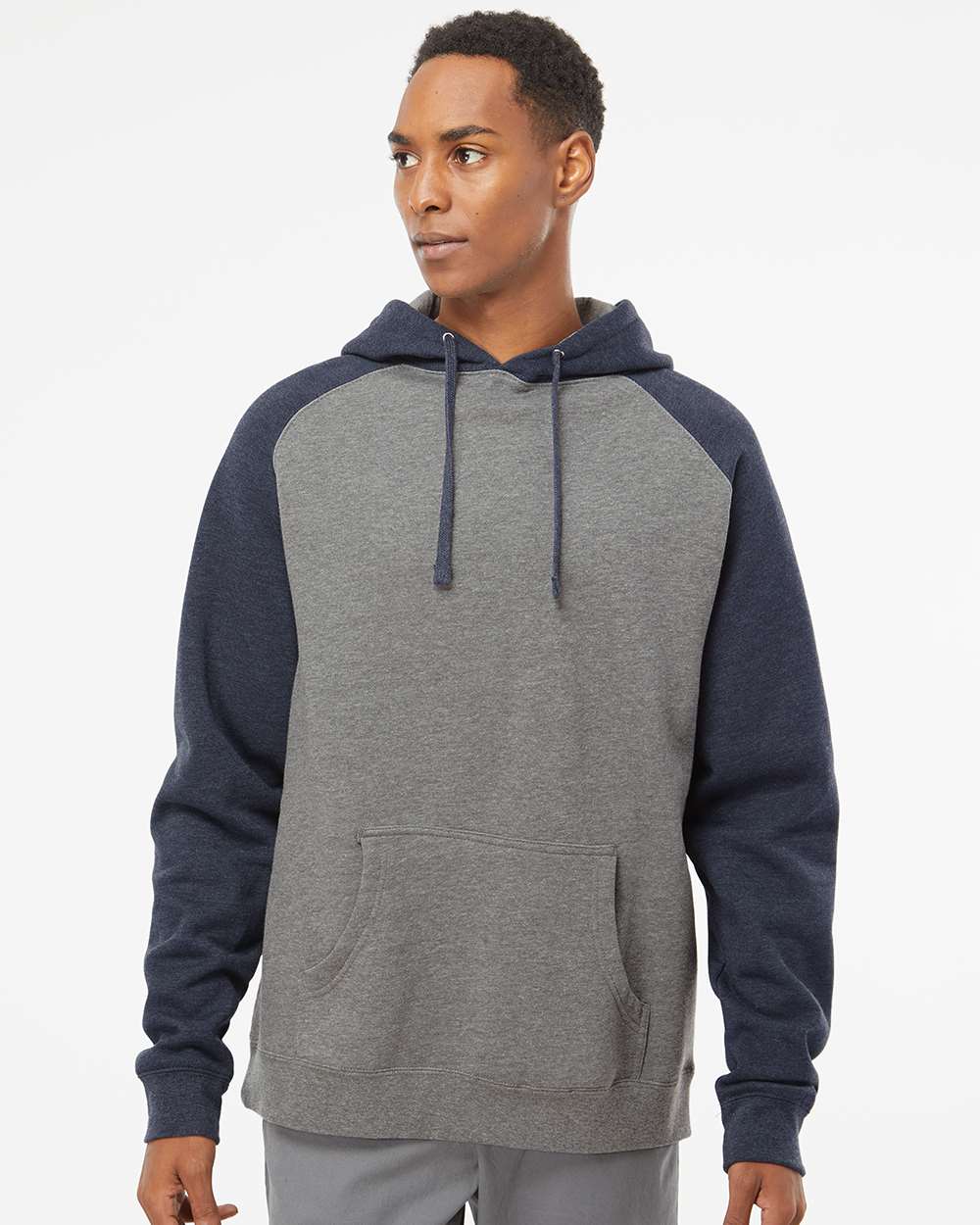 Independent Trading Co.-IND40RP-Raglan Hooded Sweatshirt - Image 41